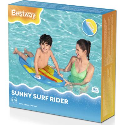 Deska do pływania Sunny Surf Rider niebieska 114x46 cm - Bestway 42046