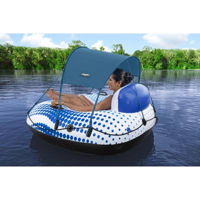 Materac koło wyspa z daszkiem RAPID RIDER 123x51 cm - Bestway 43725