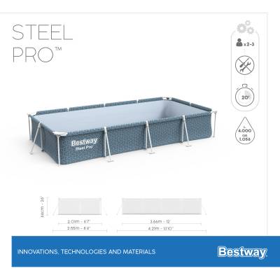 Ogrodowy basen stelażowy 366x201x66 cm - Bestway 561FT