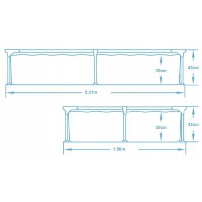 Ogrodowy basen stelażowy 221x150x43 cm - Bestway 56401