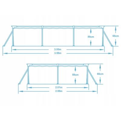 Ogrodowy basen stelażowy 300x201x66 cm - Bestway 56404