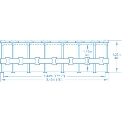 8w1 Basen ogrodowy Pro MAX 549x122 cm - Bestway 56462