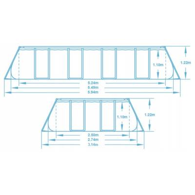 8w1 Basen ogrodowy Pro MAX 549x274x122 cm - Bestway 56466