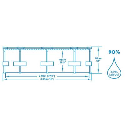 7w1 BASEN STELAŻOWY STEEL PRO 305x76 cm - BESTWAY 56679