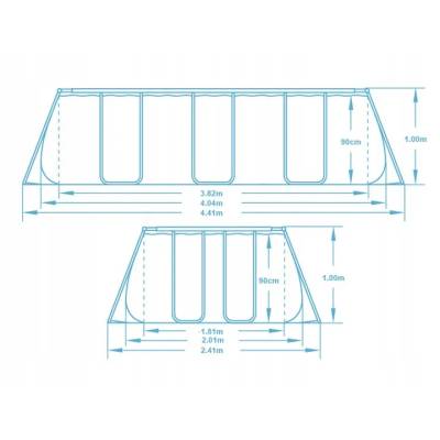 15w1 Basen stelażowy PRO MAX 404x201x100 cm - Bestway 56721