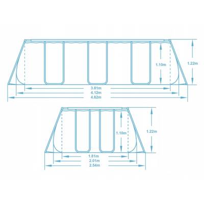 8w1 Basen ogrodowy STEEL PRO MAX 412x201x122 cm - Bestway 56722