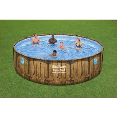 12w1 BASEN OGRODOWY DESKI Z OKNAMI SWIM VISTA 488x122 cm - BESTWAY 56725