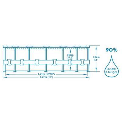 9w1 Basen stelażowy PRO MAX 427x107 cm -  Bestway 56950