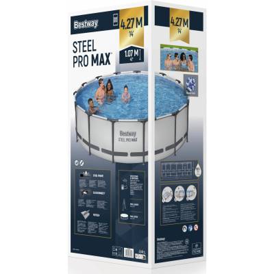 9w1 Basen stelażowy PRO MAX 427x107 cm -  Bestway 56950