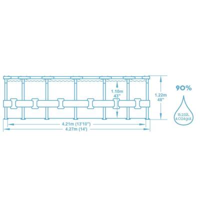 12w1 BASEN OGRODOWY POWER STEEL 427x122 cm - BESTWAY 56993