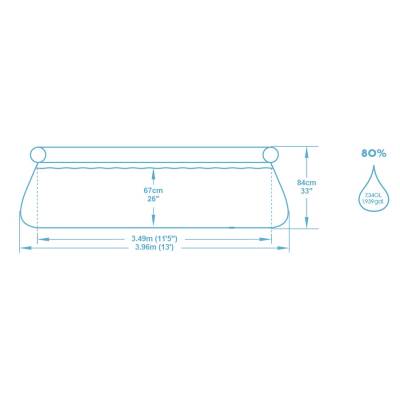 7w1 BASEN OGRODOWY ROZPOROWY 396x84 cm - BESTWAY 57376