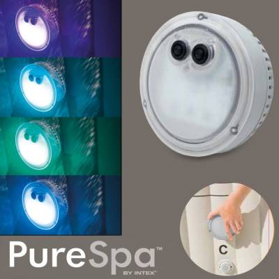 KOLOROWA LAMPKA LED DO SPA - INTEX 28503