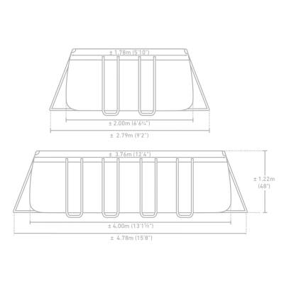 8w1 Basen stelażowy PRISM 400x200x122 cm - Intex 26790