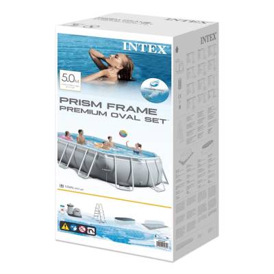 11w1 Basen ogrodowy stelażowy PRISM 503x274x122 cm - Intex 26796