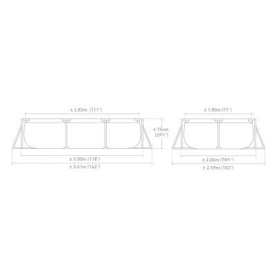 Basen ogrodowy stelażowy 300x200x75 cm - Intex 28272