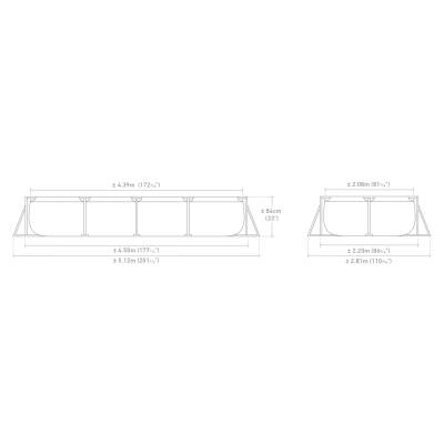 Basen ogrodowy stelażowy 450x220x84 cm - Intex 28273