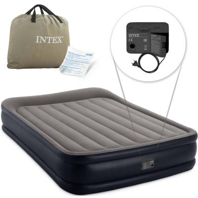 DMUCHANY WELUROWY MATERAC DO SPANIA 203x152x42 cm - INTEX 64136