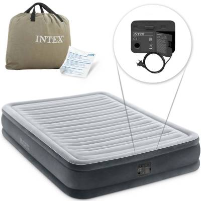 DMUCHANY WELUROWY MATERAC DO SPANIA 191x137x33 cm - INTEX 67768