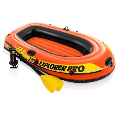 Ponton Explorer Pro 200 + wiosła i pompka 196x102x33 cm - Intex 58357