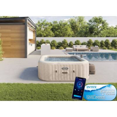 Dmuchane spa jacuzzi Chevron Deluxe 196x196x71 cm 6 os. WiFi - Intex 28472