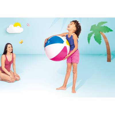 Piłka plażowa basenowa tęcza 61 cm - Intex 59030