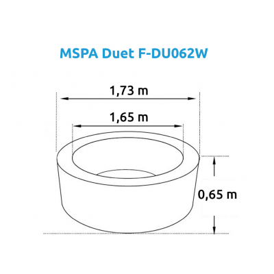 Dmuchane jacuzzi spa DUET-ECO 173x65 cm 6 os. UVC WiFi - MSpa F-DU062WE