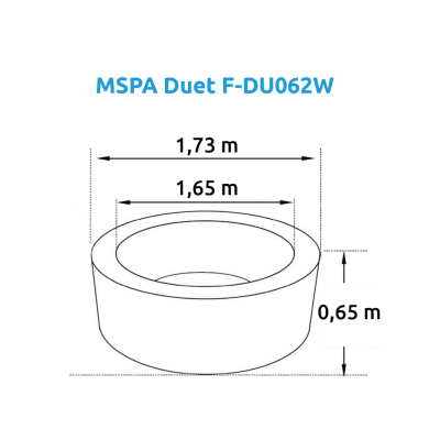 Dmuchane jacuzzi spa NAVAL-ECO 173x65 cm 6 os. UVC WiFi - MSpa F-NA062WE