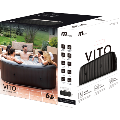 Dmuchane jacuzzi spa VITO 185x185x68 cm 6 os. M-One UVC O3 - MSpa U-VT062