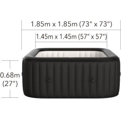 Dmuchane jacuzzi spa VITO 185x185x68 cm 6 os. M-One UVC O3 - MSpa U-VT062