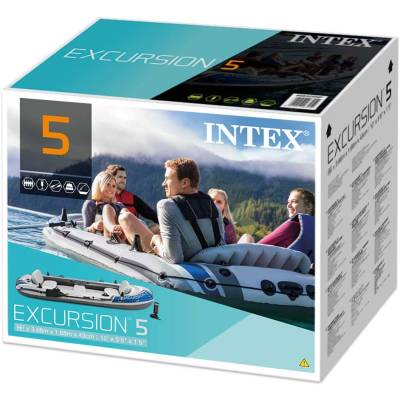 Ponton EXCURSION 5 366x168x43 cm + akcesoria - Intex 68325