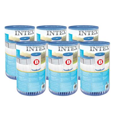 6 x FILTR PAPIEROWY DO POMPY BASENOWEJ TYP B - INTEX 29005